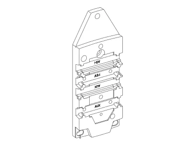 ASI67FFB02 Compact connection base, Advantys, 4 fixing points, compact type interface, connection accessories