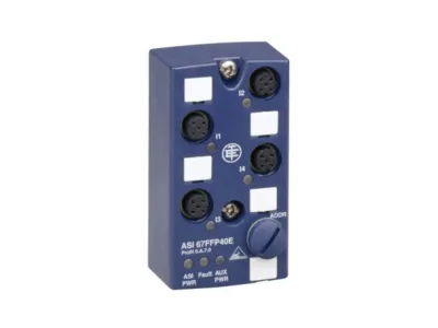 ASI67FFP40EY Direct connection interface, Advantys, compact enclosure, solid state output, 4 inputs, cabling system, 55002
