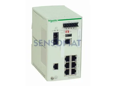 TCSESM083F1CS0 ConneXium Managed Switch - 7 ports for copper + 1 port for fiber optic single-mode