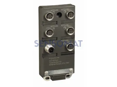 TCSESU051F0 switch, Modicon Networking, unmanaged switch, 5 ports for copper M12, IP67